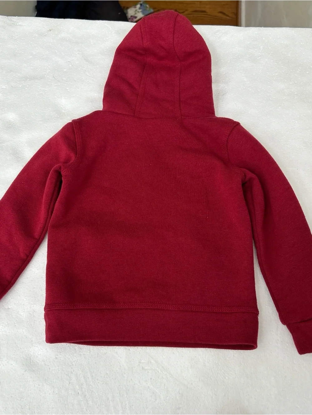 Burgundy Nike kids tracksuit white logo fleece sweatshirt hoodie sweatpants set
